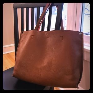 Free People faux leather large tote